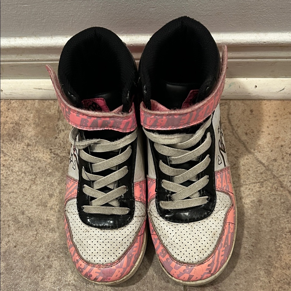 Well Loved 💖💖Barbie Pink and Black High-Top Sneakers